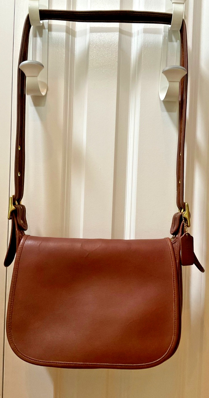VTG Coach Patricia's Legacy 9951 Brown Glove Tanned Leather Crossbody Flap Bag U